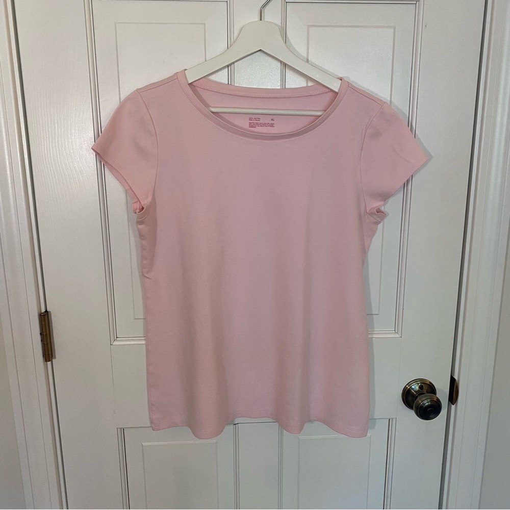 EUC - Nordstrom Light Pink Scoop Neck Tee, XL - Picture 3 of 7